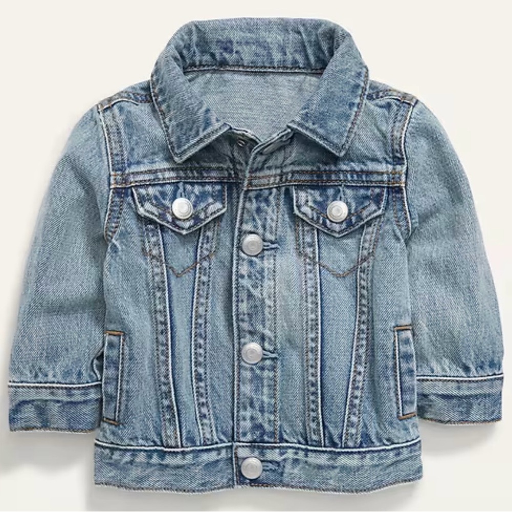 Old Navy Unisex Light-Wash Jean Jacket Sz 18-24 Months